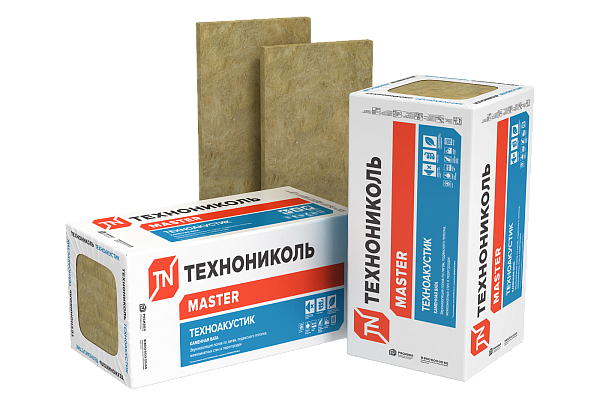 Звукоизоляция ТЕХНОАКУСТИК, 1200х600х50 мм, (12 плит, 8,64 кв.м)